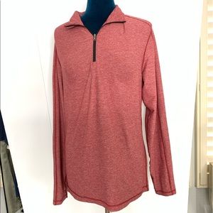 Men’s red lululemon 1/4 zip longsleeve L
